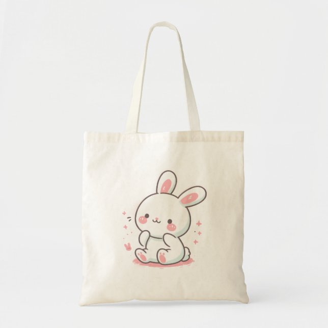 Adorable Bunny Tote Tag Tragetasche (Vorne)