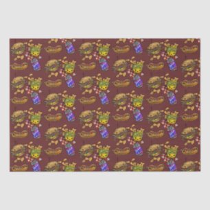 Adorable Burgers and Hunde Seidenpapier