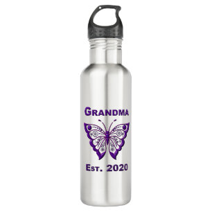 Adorable Butterfly Oma "Est 2020" Edelstahlflasche