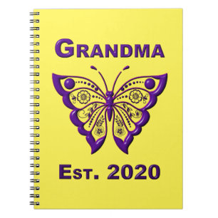Adorable Butterfly Oma "Est 2020" Notizblock