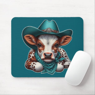 Adorable Cala in Cowboy Hat und Bandana Mousepad
