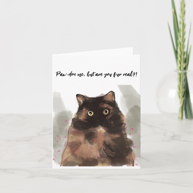 Adorable Calico Kitty Card Karte (Vorderseite)