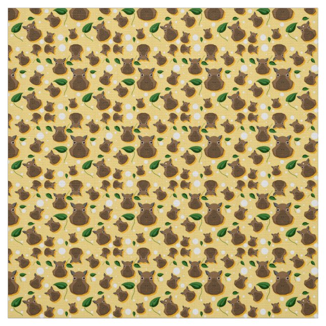 Adorable Capybara Fabric Stoff (Muster)