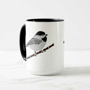 Adorable Carolina Chickadee Cartoon Tasse