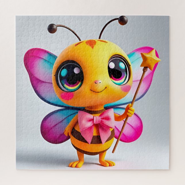 Adorable Cartoon Bee Fairy Puzzle (Vertikal)