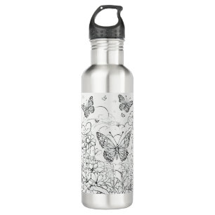 "Adorable Cartoon Butterfly Printed water bottel" Edelstahlflasche