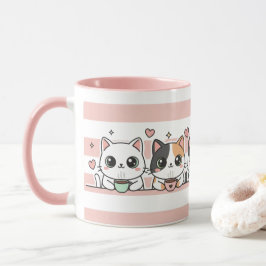 Adorable Cartoon Cat Coffee Lovers Cup Tasse