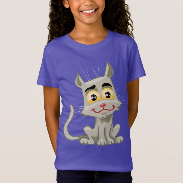 Adorable Cartoon Cat T-Shirt (Vorderseite)