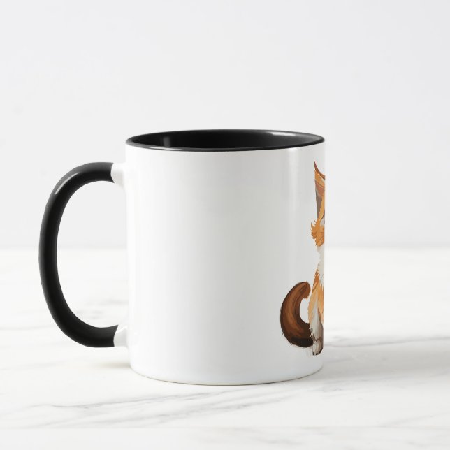 Adorable Cartoon Cat Tasse (Links)