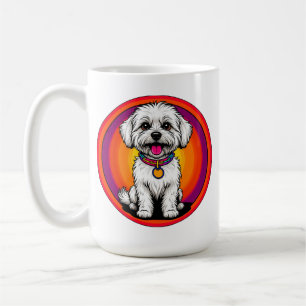 Adorable Cartoon Dog Tragen einer Kette Kaffeetasse
