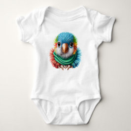 Adorable Cartoon Fluffy Happy Baby Parrot Baby Strampler