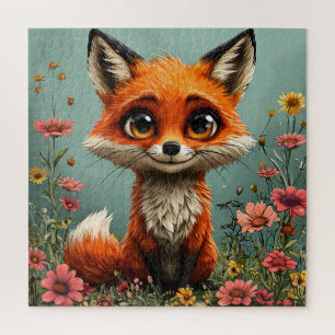 Adorable Cartoon Fox Puzzle