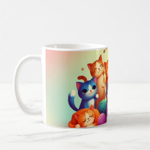 Adorable Cartoon Katzen Kaffeetasse