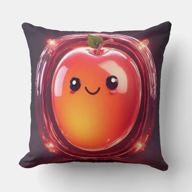 Adorable Cartoon Mango Kissen (Vorderseite)