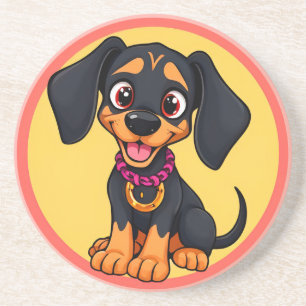 Adorable Cartoon Puppy Getränkeuntersetzer