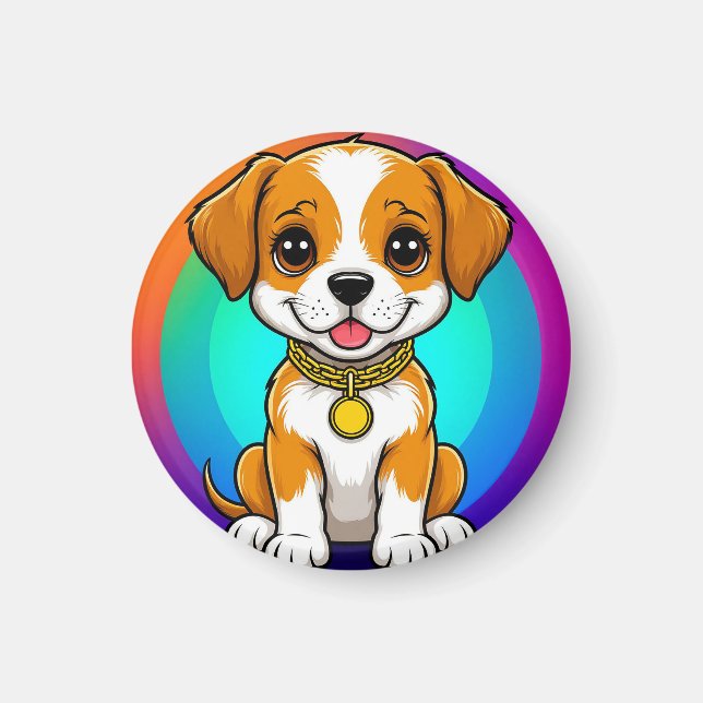 Adorable Cartoon Puppy Magnet (Vorne)
