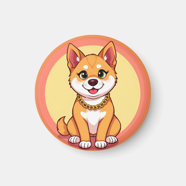 Adorable Cartoon Puppy Magnet (Vorne)
