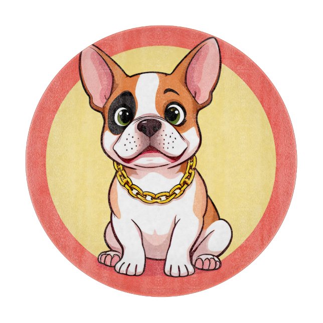 Adorable Cartoon Puppy Schneidebrett (Vorderseite)