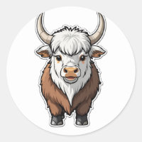 Adorable Cartoon Yak - Niedliches Hochland
