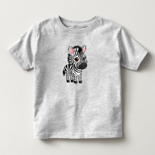 Adorable Cartoon Zebra Kleinkind T-shirt