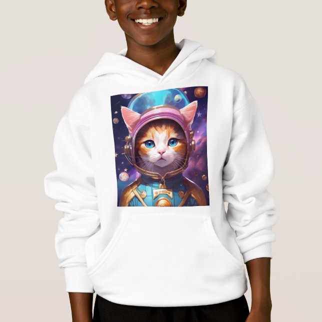 Adorable Cat and octopus Graphic Hoodie (Vorderseite)