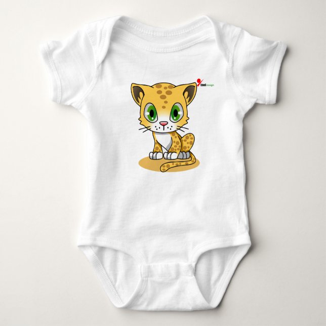 Adorable Cat Baby Bodysuit Baby Strampler (Vorderseite)