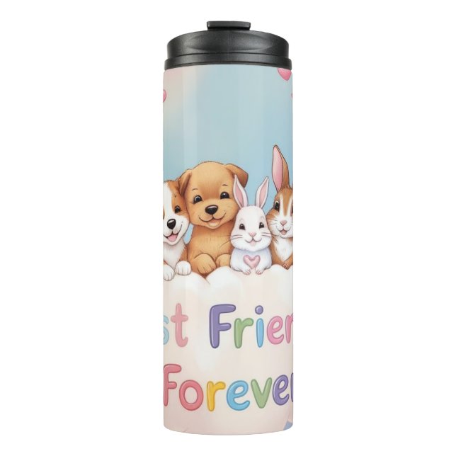 Adorable Cat Best Friends Forever Thermosbecher (Vorderseite)