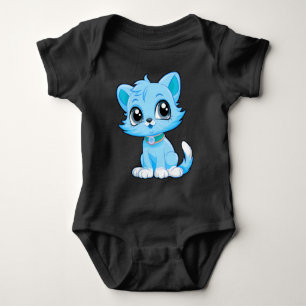 Adorable Cat Cartoon Baby Strampler