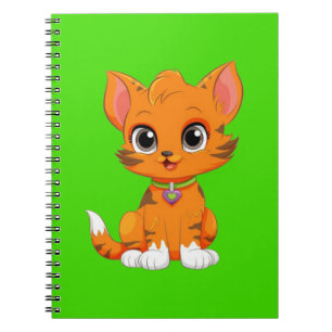 Adorable Cat Cartoon Notizblock