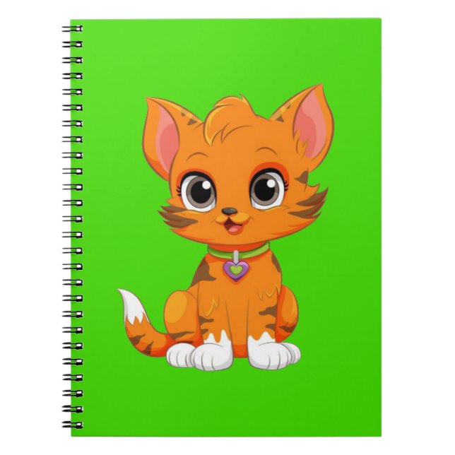 Adorable Cat Cartoon Notizblock (Vorderseite)