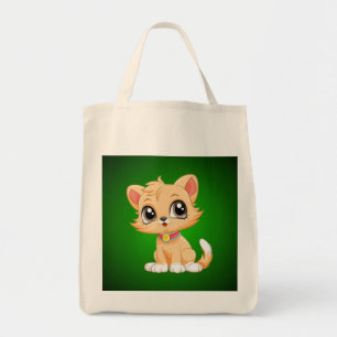 Adorable Cat Cartoon Tragetasche