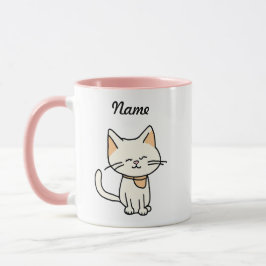 Adorable Cat Custom Name Tasse