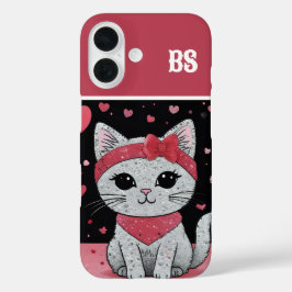 Adorable Cat in Disguise - Purfekt Valentingenuss iPhone 16 Hülle