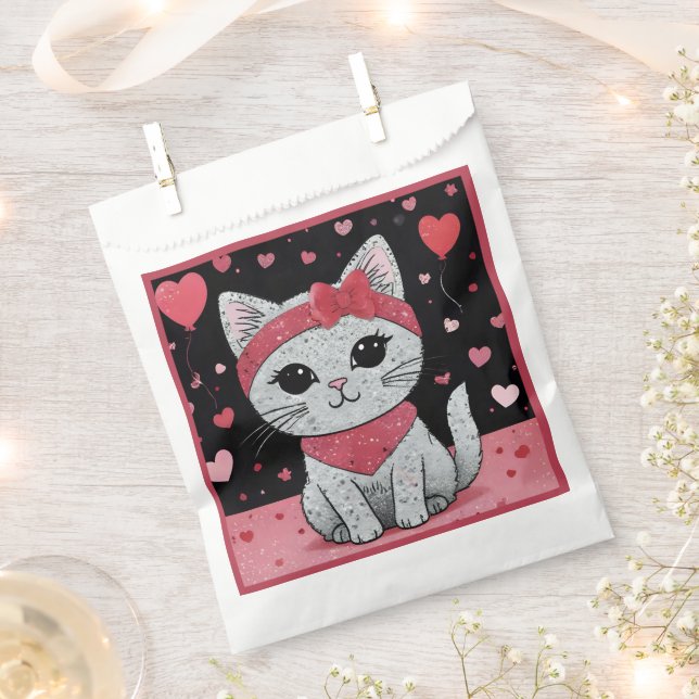 Adorable Cat in Disguise - Purfekt Valentingenuss Geschenktütchen (Ausgeschnitten)