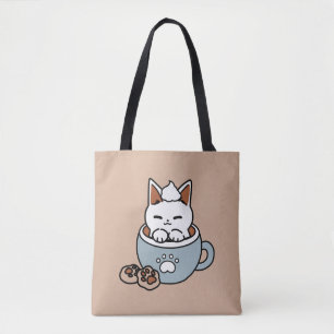 Adorable Cat in Tasse Holiday Design - Katze & Kak