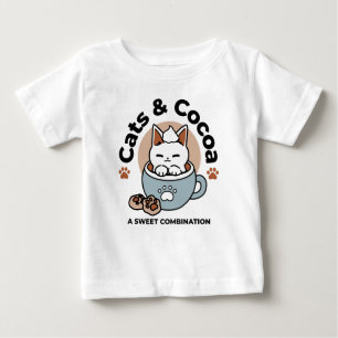 Adorable Cat in Tasse Holiday Design - Katze & Kak Baby T-shirt