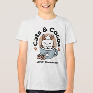 Adorable Cat in Tasse Holiday Design - Katze & Kak Tri-Blend Shirt