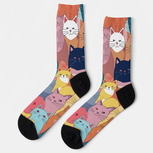 Adorable Cat-Inspiriert Sock Collection für Frauen Socken (Linkes Detail)
