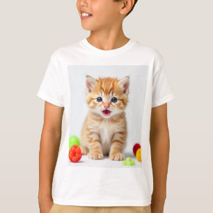 Adorable Cat Kids' T - Shirt - Ideal für junge Leu
