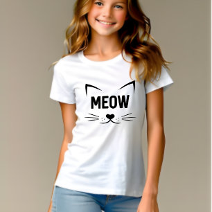 Adorable Cat Meow Kids Tshirt - Purr perfekt Niedl