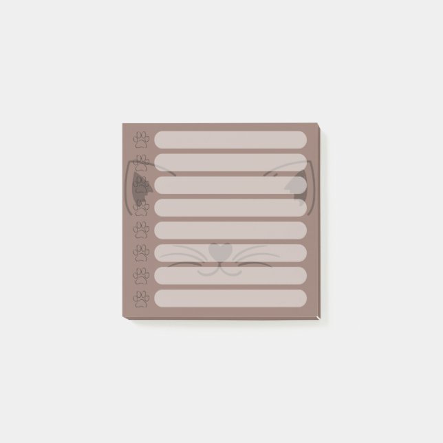 Adorable Cat Personalisiert Post-it-Notizen Post-it Klebezettel (Vorderseite)