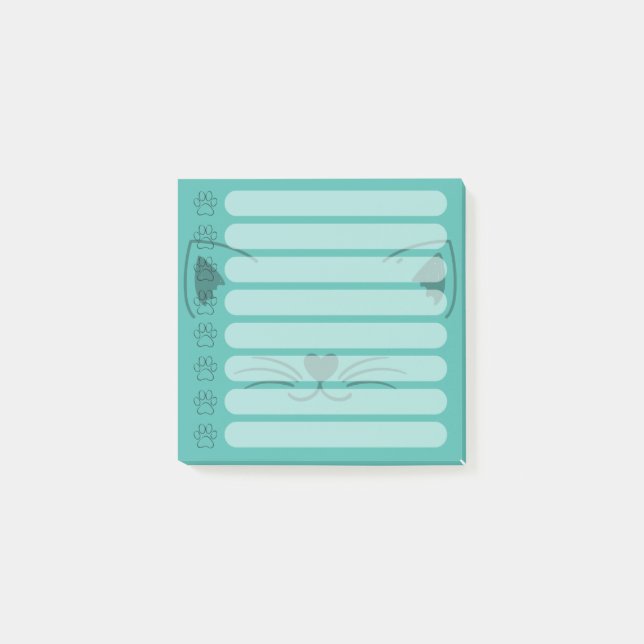 Adorable Cat Personalisiert Post-it-Notizen Post-it Klebezettel (Vorderseite)