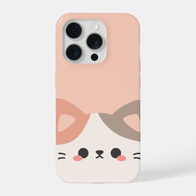 Adorable Cat Phone Case – Trendy Animal Lover  iPhone Hülle (Rückseite)
