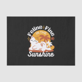 Adorable Cat Relaxen in der Sonne - Sommergäste Seidenpapier