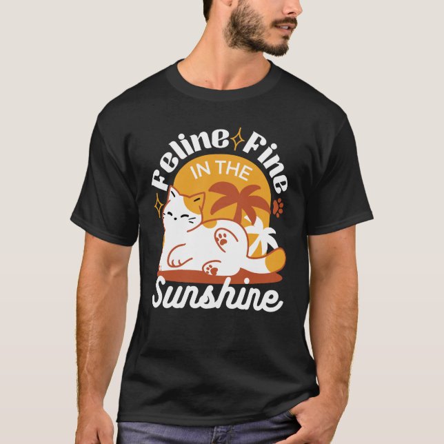 Adorable Cat Relaxen in der Sonne - Sommergäste T-Shirt (Vorderseite)
