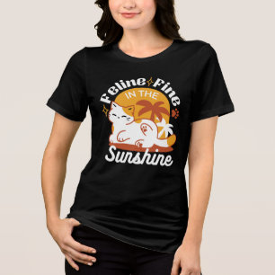Adorable Cat Relaxen in der Sonne - Sommergäste Tri-Blend Shirt