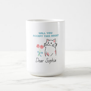 Adorable Cat&Rose Kaffeetasse