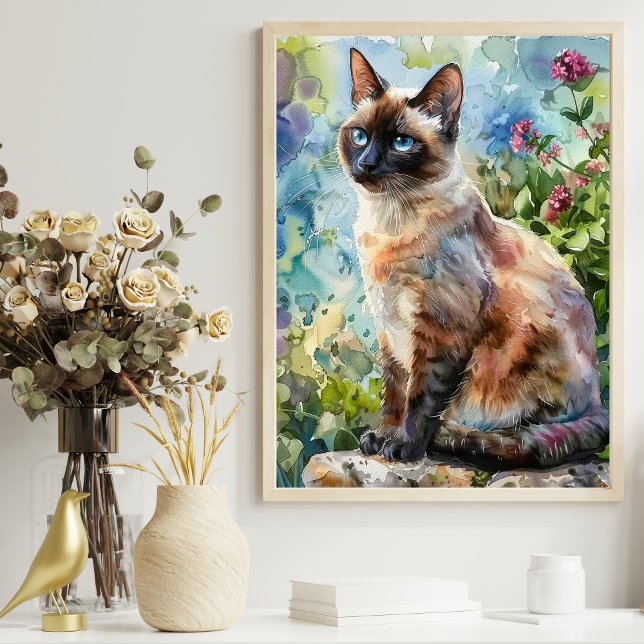 ADORABLE CAT-WASSERFARBEN-ILLUSTRATION POSTER (Von Creator hochgeladen)