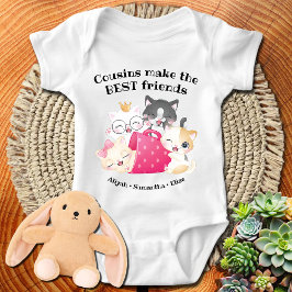 Adorable Cats Cousin machen die besten Freunde zu Baby Strampler