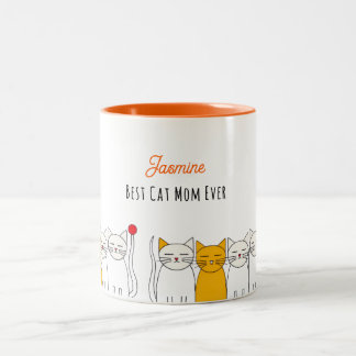 Adorable Cats Tasse - Personalisierte Katze Mama G